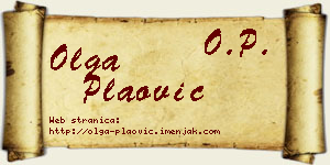 Olga Plaović vizit kartica